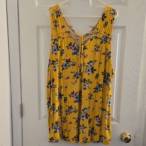 Torrid Yellow and Gray Super Soft Knit Top